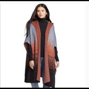 Merona Hooded Poncho Cape Cardigan S/M
